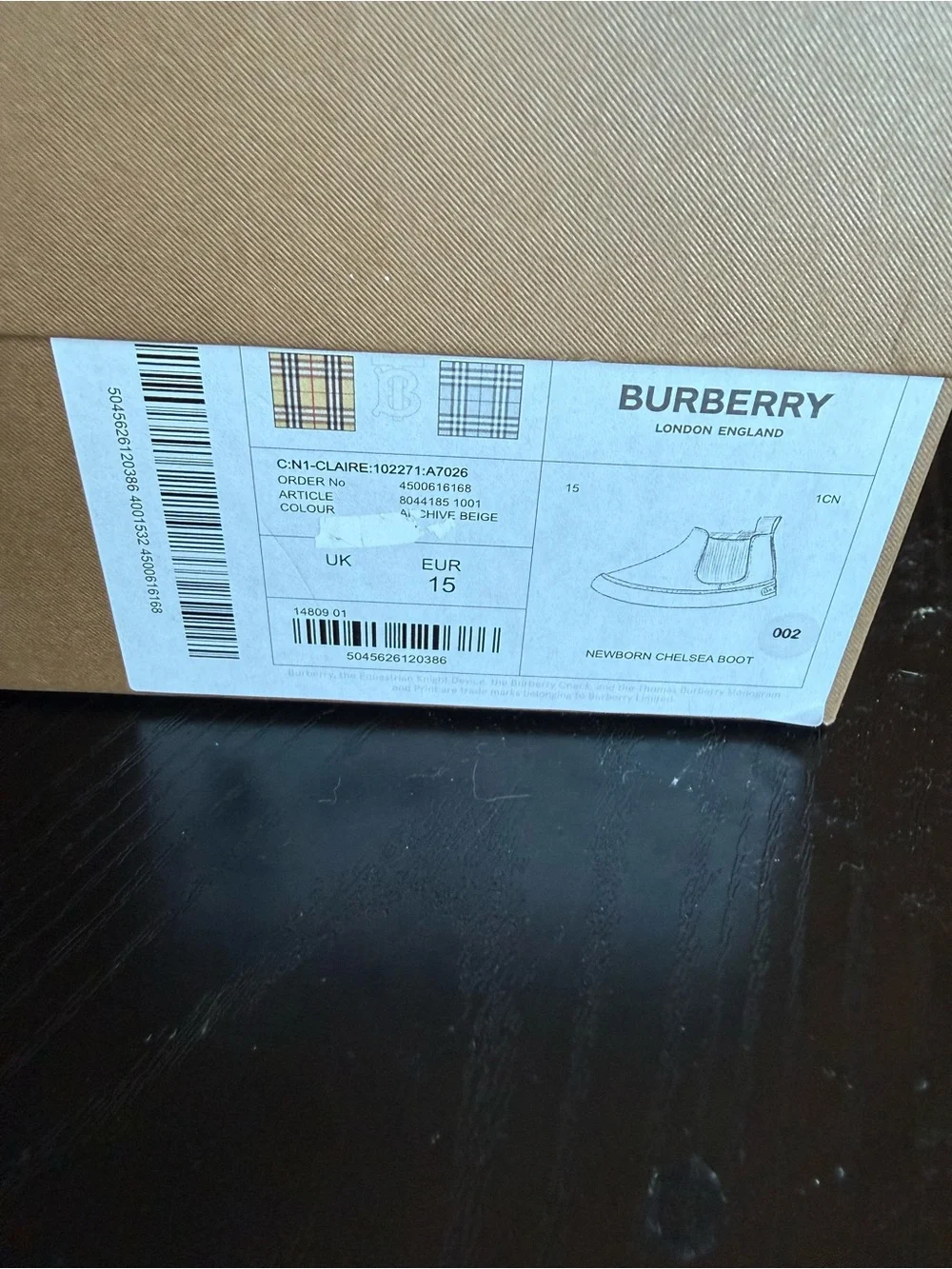 Burberry beige canvas